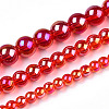 Electroplate Transparent Glass Beads Strands LS-GLAA-T032-T6mm-AB09-4