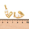 ABS Plastic Imitation Pearl Pendants STAS-P438-28G-3