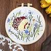 DIY Hedgehog Pattern Embroidery Kits PW-WGA1D87-04-1