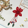 Leather and Alloy Keychain HJEW-WH20022-04A-03-7