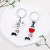 WEWAYSMILE 2 pcs Dog Keychain Car Keychain Pet Pendant Key-Ring Lovely Dog Key-ring Portable Metal Keychain Gift for Pet Lover Birthday Puppy Theme Party Supplies (Brownish Corgi) JX792A-4