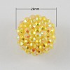 AB Color Chunky Round Resin Rhinestone Bubblegum Ball Beads X-RESI-S256-20mm-SAB10-1