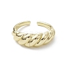 Rack Plating Brass Open Cuff Rings RJEW-K257-30G-2