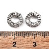 Rack Plating Brass Micro Pave Cubic Zirconia European Beads KK-H451-05P-2