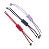 3Pcs Constellations Adjustable Nylon Cord Braided Bead Bracelets for Women Men BJEW-JB11325-10-5