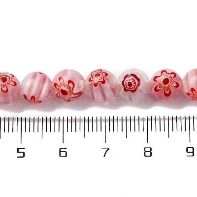 Handmade Millefiori Lampwork Beads Strands X-LAMP-G164-05C-1
