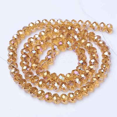 Electroplate Glass Beads Strands EGLA-A034-T4mm-B05-1