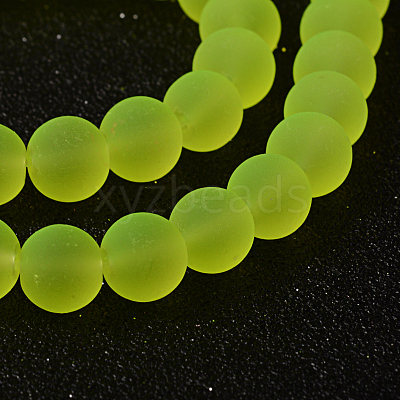 Baking Paint Transparent Glass Bead Strands X-GLAA-S031-8mm-30-1