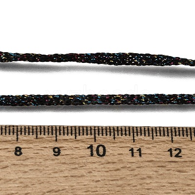 3.5MM Polyester Metallic Cord Braided Cord Necklace Making FB-CBAA152-01G-10-1