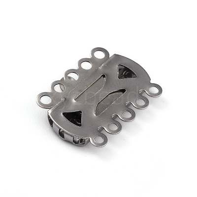 Tarnish Resistant 304 Stainless Steel Box Clasps STAS-H151-17P-1