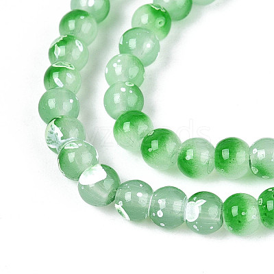 Baking Paint Glass Beads Strands DGLA-N015-4mm-09-1