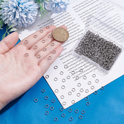 500Pcs Non-Tarnish 304 Stainless Steel Split Rings STAS-UN0065-26P-01-1