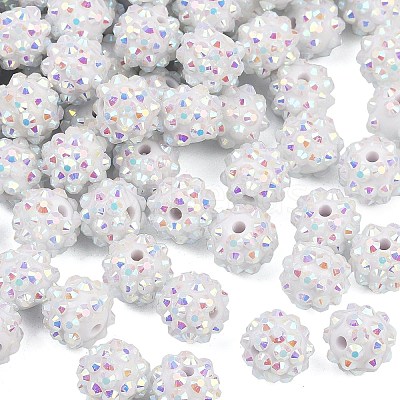 AB-Color Resin Rhinestone Beads RESI-S315-10x12-16-1