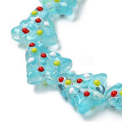 Handmade Bumpy Glass Beads Strands LAMP-F032-08N-1