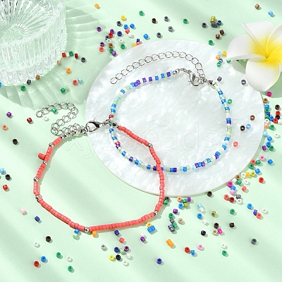 60G 12 Colors Baking Paint Glass Seed Beads SEED-YW0002-92-1