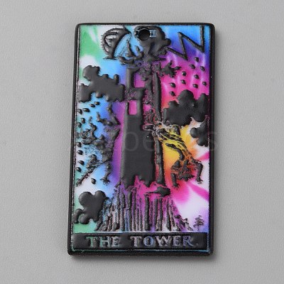 Printed Acrylic Pendants OACR-WH0036-23S-1