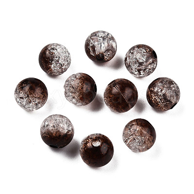 Transparent Crackle Acrylic Beads CACR-N002-26-1