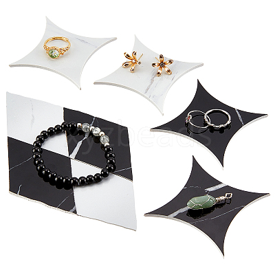 8Pcs 4 Style PVC Finger Ring Display Stands RDIS-GA0001-01-1