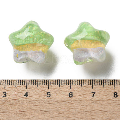 Gradient Color Transparent Hand-drawed Acrylic Beads TACR-P012-01B-11-1