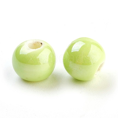 Glazed Porcelain Beads PORC-D001-8mm-21-1