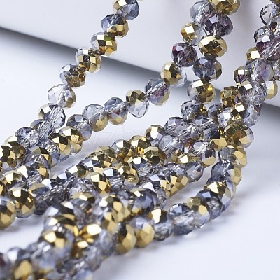 Electroplate Transparent Glass Beads Strands EGLA-A034-T4mm-Z06-1