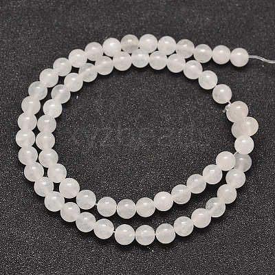 Natural Round White Jade Bead Strands G-P070-01-6mm-1