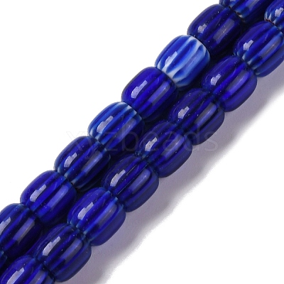 Handmade Lampwork Chevron Beads Strands LAMP-K041-01B-21-1