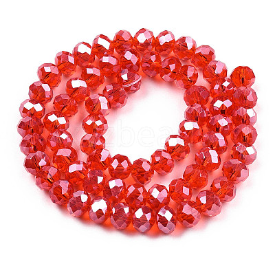 Electroplate Glass Beads Strands EGLA-A034-T8mm-A27-1