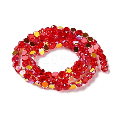 Transparent Electroplate Glass Beads Strands GLAA-Q099-I01-M02-1