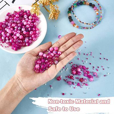 2 Bag Glass Round Beads Set JX547H-1