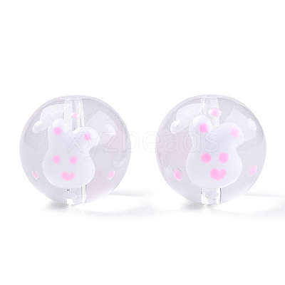 Transparent Glass with Enamel Beads LAMP-T011-28B-1