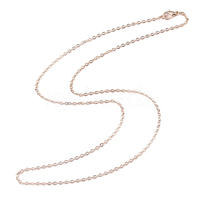 Brass Cable Chains Necklace Making MAK-N029-01RG-1