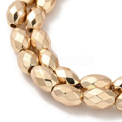 Electroplated Strong Magnetic Synthetic Hematite Beads Strands G-P518-03A-1