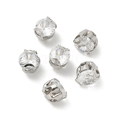 Round Stainless Steel Prong Settings STAS-M104-01A-1