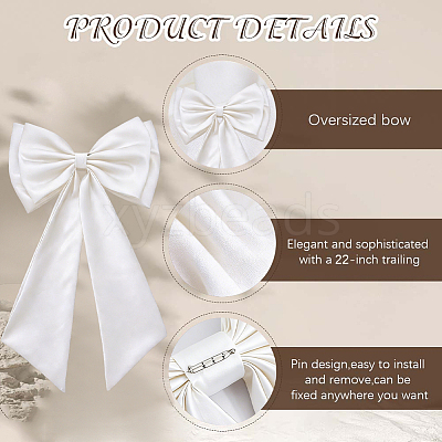 Nylon Detachable Bridal Bowknot for Wedding Dresses DIY-WH20002-630B-1