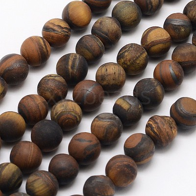 Natural Tiger Eye Beads Strands G-D688-6mm-1