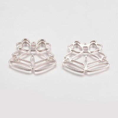 Alloy Open Back Bezel Pendants PALLOY-L203-03RG-1