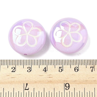 2Pcs UV Plating Acrylic Beads FIND-C067-03G-1