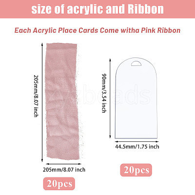 20Pcs Blank Acrylic Signs AJEW-CA0004-39-1