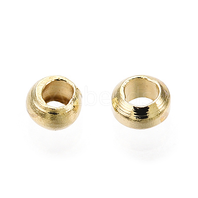 Brass Crimp Beads X-KK-O102-07G-1