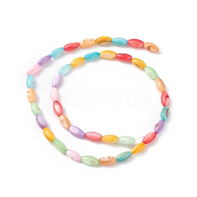 Natural Freshwater Shell Dyed Beads Strands SHEL-M018-13-12-1