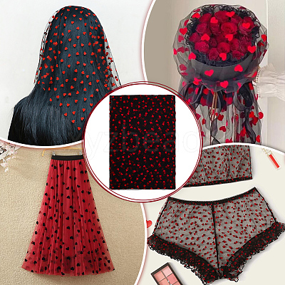 Polyester Mesh Lace Fabric DIY-WH0504-330D-1