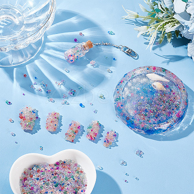 180G 6 Colors Transparent Glass Beads GLAA-PH0003-06-1