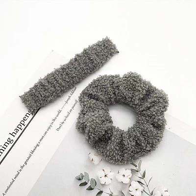Plush Hairband and Watch Band For iWatch Series 7 Winter limit Smart Watches Size 45mm/42mm/44mm COHT-PW0001-07B-11-1