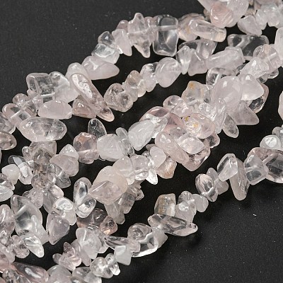 Natural Rose Quartz Chip Beads Strands F007-02-1