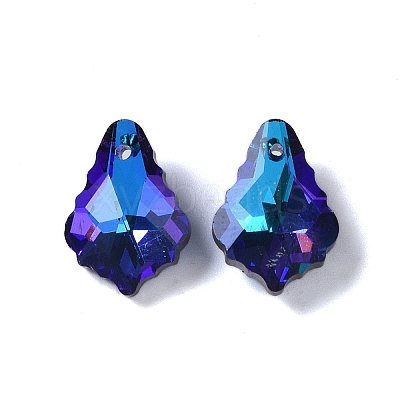AB Color Plated Electroplate Glass Pendants EGLA-O003-06C-11-1