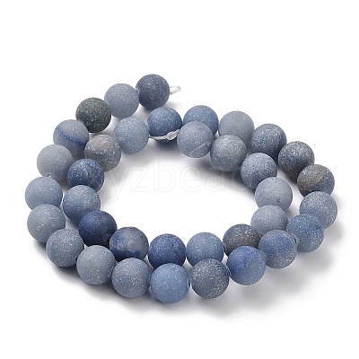 Dyed & Heated Natural Blue Aventurine Beads Strands G-J376-31-10mm-1