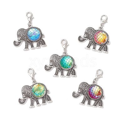 Resin Pendant Docorations HJEW-JM03704-1