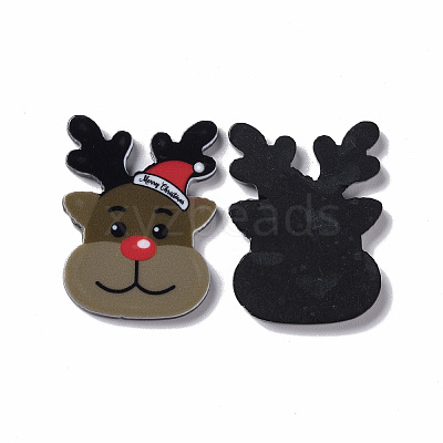 Christmas Style Printed Acrylic Cabochons MACR-O045-01D-1