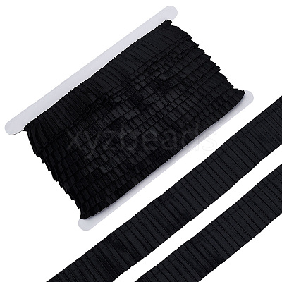 10 Yards Polyester Pleated Satin Wrinkle Ribbon OCOR-FG0002-47B-1